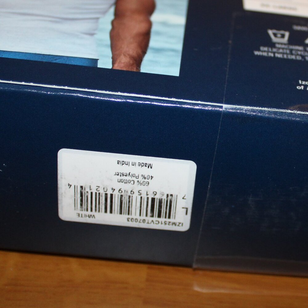 NWT IZOD Sport White Ribbed Tanks 5 Pack Men's L Undershirts T-Shirts Tag Free - Picture 5 of 9